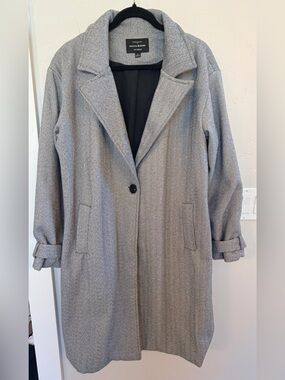 Haute Monde Gray Herringbone Coat